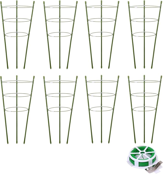 8 Pack Plant Support Tomato Cages by TOCCYARD