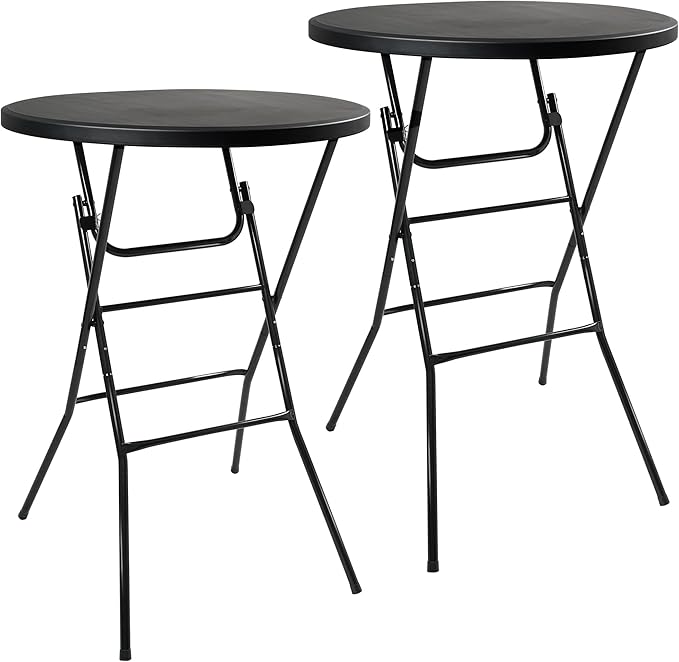 Folding Round Table, 32in Cocktail Table, High Top Table by aoole