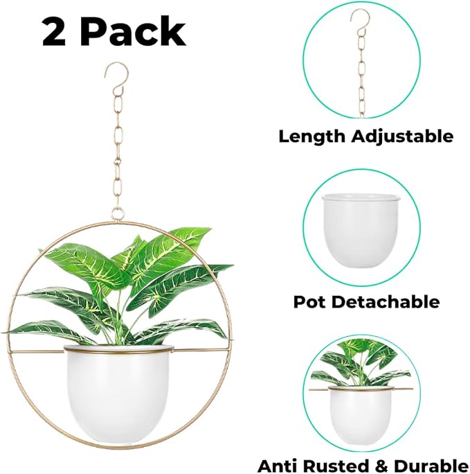 2 Pack Hanging Planters for Indoor Plants - Image 6
