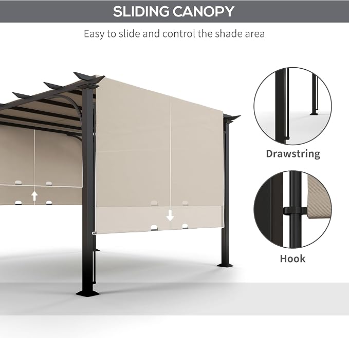 Outsunny 10' x 10' Patio Pergola - Image 4