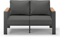 Aluminum Outdoor Patio Furniture Loveseat, All-Weather Patio Conversation Sets by ComfCove