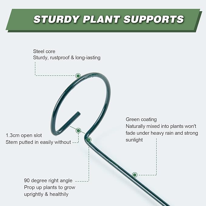 Joyhalo 20 Pack Plant Support Stakes 36 Inches, Plant Stakes, Flower Stakes - Image 6