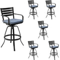 Pellebant Patio Swivel Barstools Set of 6, Aluminum 29.5" Outdoor Bar Height by Pellebant