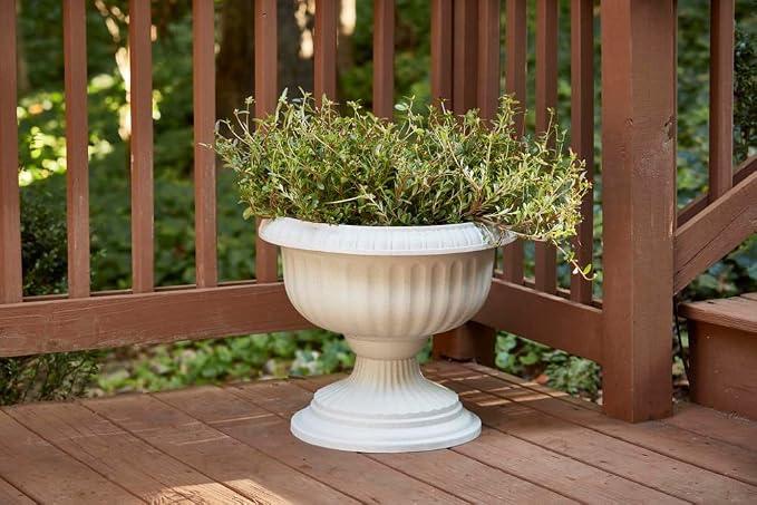 Southern Patio Dynamic Design 18 Inch Outdoor Home Resin Grecian Urn Versatile - Image 3
