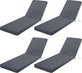 Chaise Lounge Cushion Outdoor, Waterproof and Stain-Resistant Lounge Deck by COMCAVER