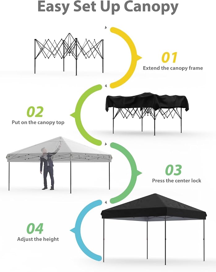 10x10 Pop Up Canopy with Removable 4 Sidewalls - Image 2