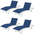 Sundale Outdoor Olefin Quilted Lounge Cushion Set of 4, Patio Foldable Chaise by SundaleOutdoor