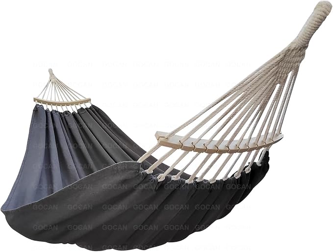 Double Hammock 2 Person Extra Large 220x150cm Total Length 330cm Load 500lb by GOCAN