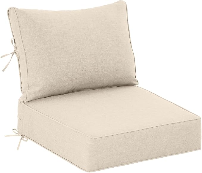 Sundale Outdoor Olefin Deep Seat Cushion, Patio Chair Cushion and Pillow by SundaleOutdoor