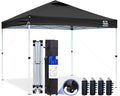 10x10 Pop Up Canopy Tent, 300D Silver-Coating Top, 1-Person Setup Commercial by FANPATUS