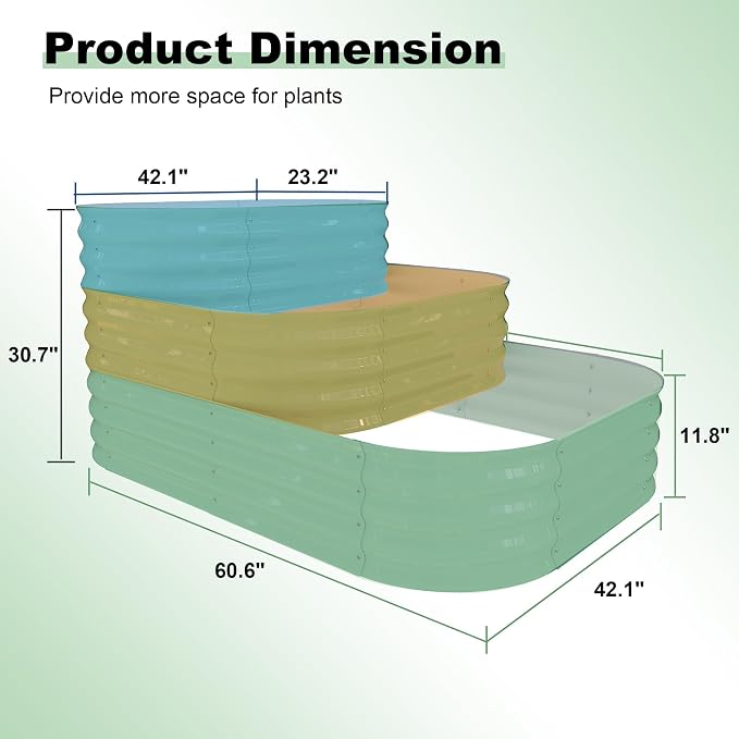 Garvee Galvanized Raised Garden Bed Kit - Image 2
