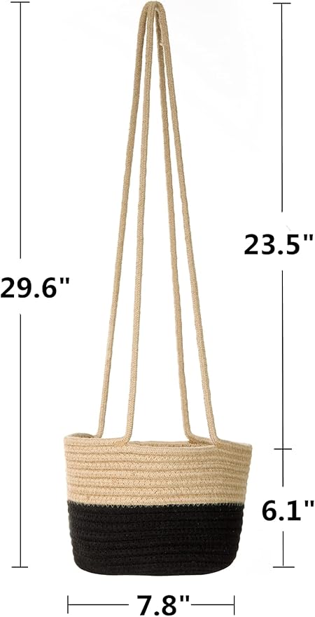 Hanging Planter Basket Jute Rope Woven Plant Hangers Indoor Hanging Plant - Image 2