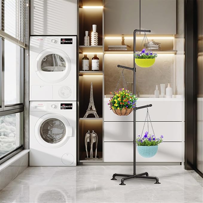 Plant Hanger Indoor, Corner Hanging Plant Stand, Heavy Duty Metal Hanging Plant - Image 7