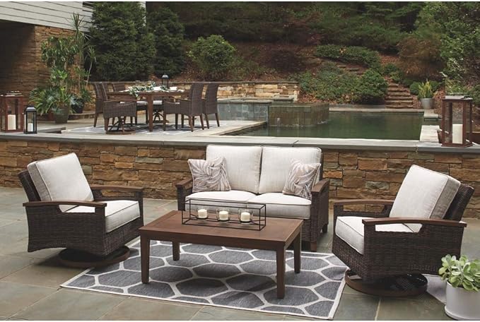 Signature Design by Ashley Paradise Trail Outdoor Loveseat - Image 8