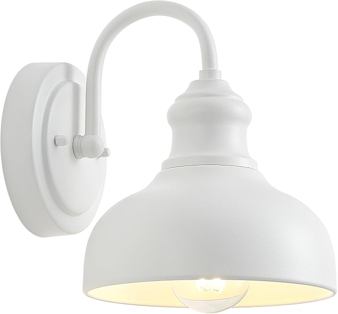7 Inch Dome Outdoor Gooseneck Lighting Fixture, Exterior Small Porch Light by GOALPLUS