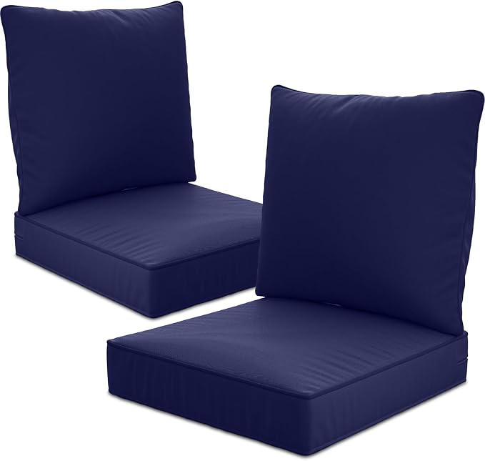 24" x 24" x 6" Outdoor Deep Seat Cushions Set by Unknown