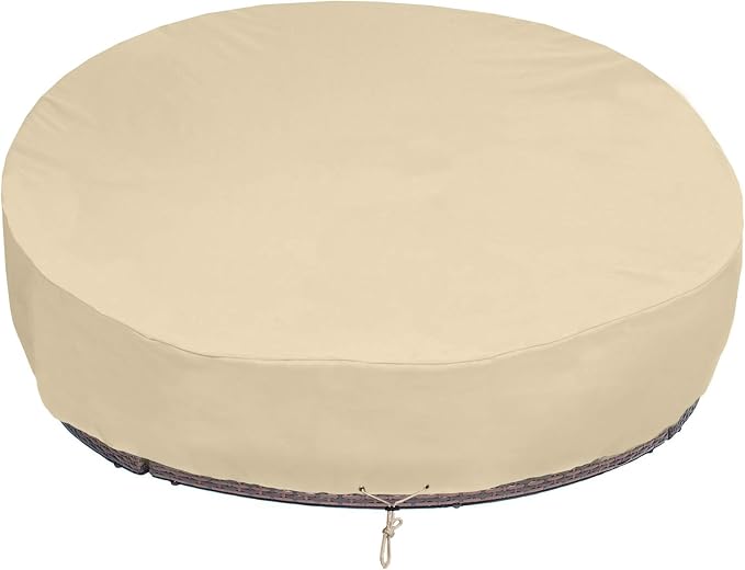 SunPatio Outdoor Daybed Cover, Heavy Duty Waterproof Round Canopy Sofa Bed Cover by SunPatio