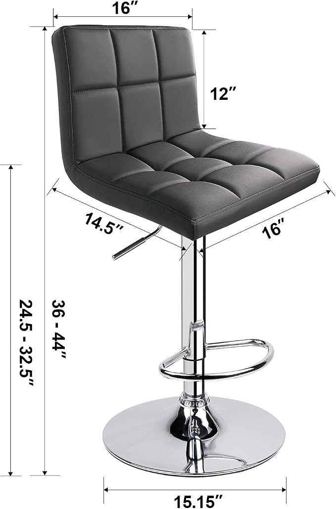 Leopard Bar Stools, Modern PU Leather Adjustable Swivel Bar Stool - Image 3