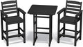 SERWALL Balcony Adirondack Chairs and Table 3 Pieces Set, Adirondack Bar Height by SERWALL