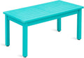 LUE BONA Outdoor Coffee Table Rectangle, HDPS Patio Coffee Tables by LUEBONA