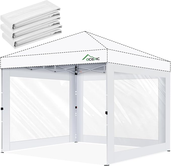 Clear Canopy Sidewalls for 10x10 Pop Up Tent, Transparent Window Curtain Cloth by Unknown