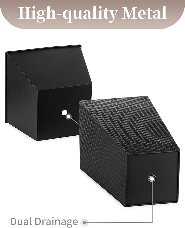 Sziqiqi Tall Planter for Indoor Outdoor: Set of 2 Large 21.6in Metal Taper - Image 9