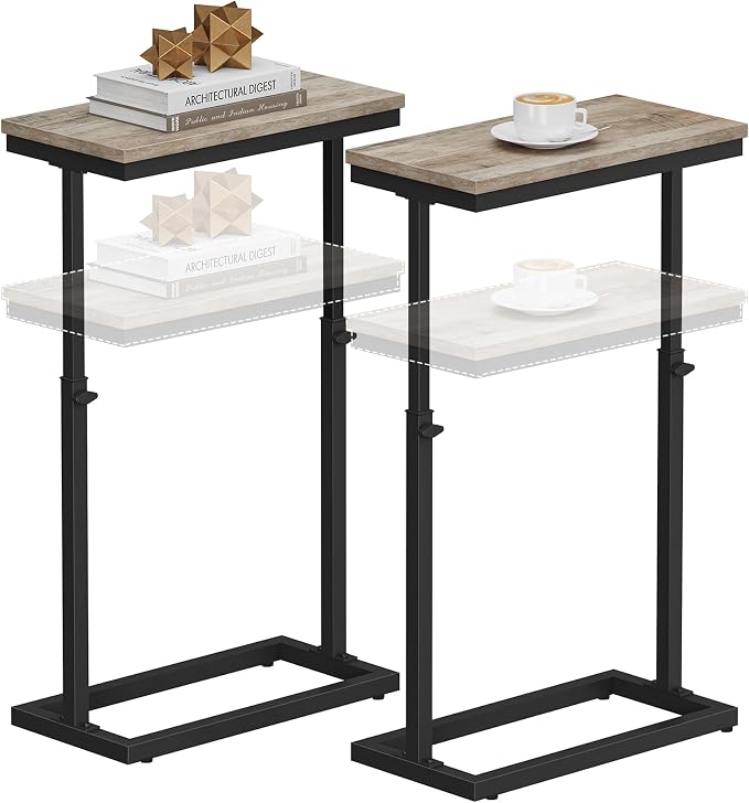 TUTOTAK End Table, Side Table, Tall Couch Table, Sofa Table, Living Room by ChoosetutotakFurnitureBuildYourCozyHome