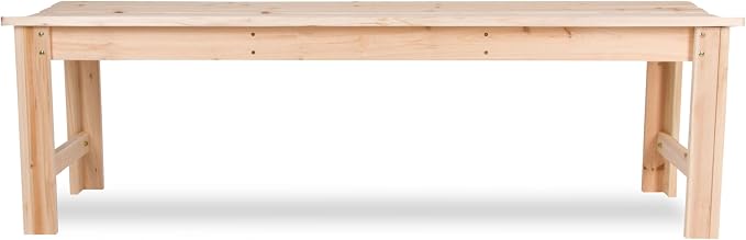 Shine Company Outdoor Wooden Backless Patio Garden Bench, 5 Ft - Image 3
