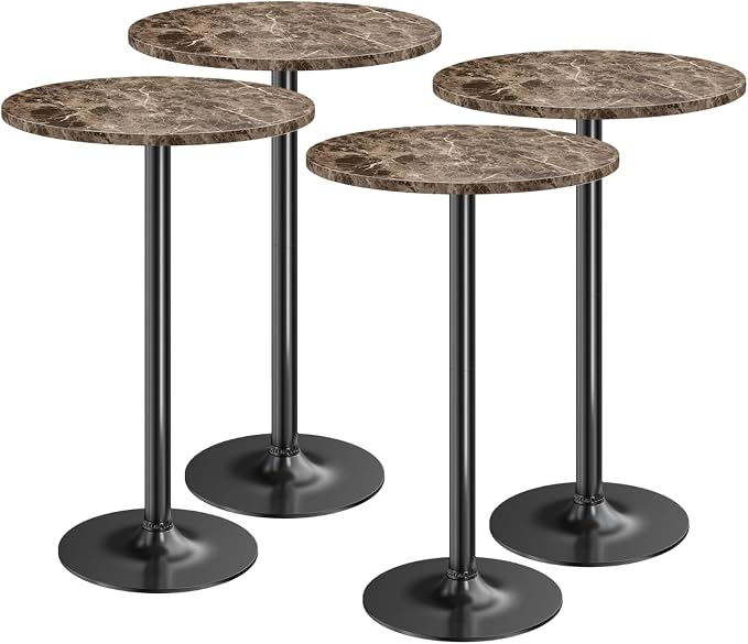 Furmax Bistro Pub Table Round Bar Height Cocktail Table by Furmax