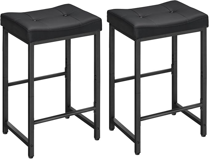 HOOBRO Bar Stools, 25.4" Saddle Stools by HOOBRO