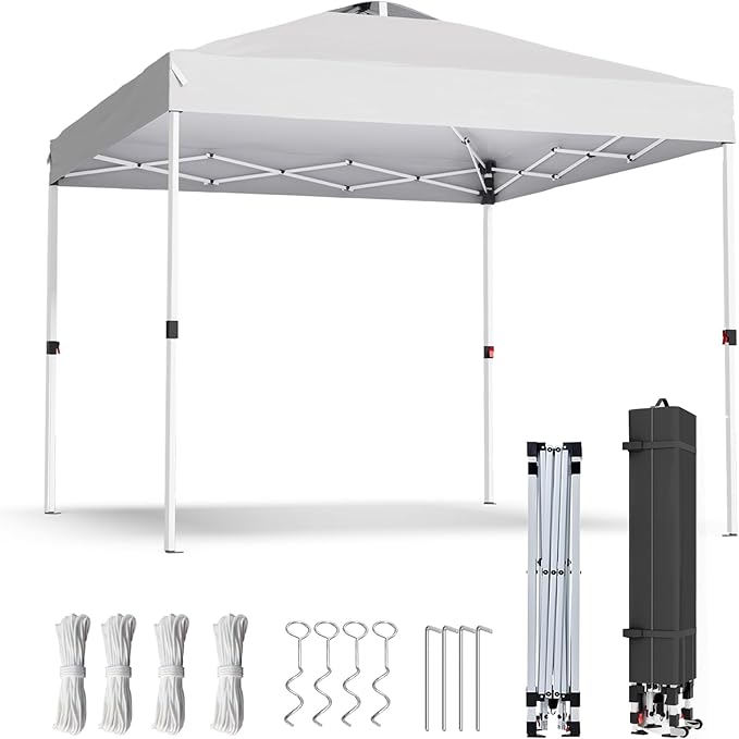 10x10 Pop Up Canopy, Heavy Duty Pop Up Tent by PHONWHON