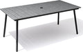 70" Patio Outdoor Dining Table for 6, Weather-Resistant Aluminum Frame by VredHom