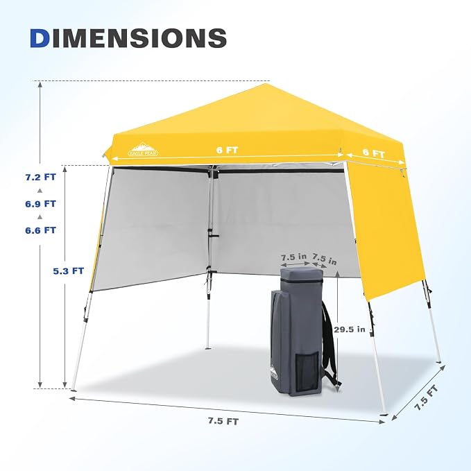 EAGLE PEAK Day Tripper 8x8 Aluminum Super-Lightweight Slant Leg Pop Up Canopy - Image 3