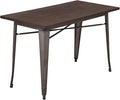 FDW Heavy Duty Outdoor Dining Table Metal Kitchen Table Metal Table Bar Coffee by FDW