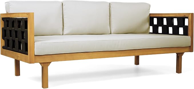 Christopher Knight Home Rosie Acacia Wood Outdoor Daybed Sofa - Image 8