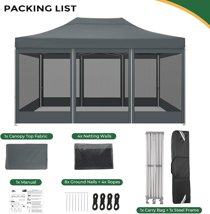 COBIZI 10x15 Heavy Duty Pop Up Canopy - Image 8