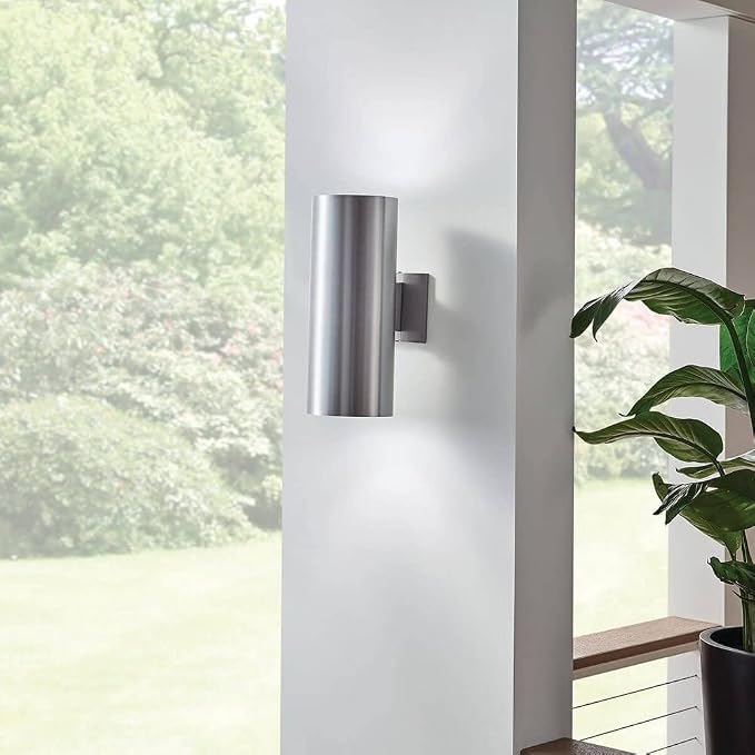 Kichler Cylinders 15" 2-Light Outdoor Cylinder Wall Sconce in Architectural - Image 7