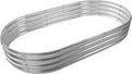 Oval Galvanized Planter Box, Metal Raised Garden Bed by TBMLC