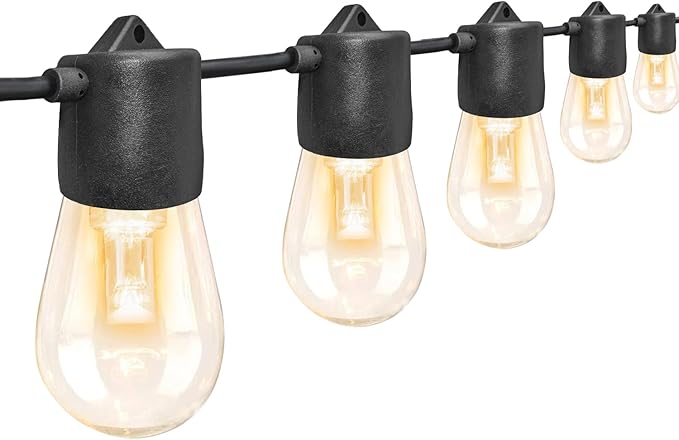 GANA 12V Low Voltage & Safe LED Outdoor String Lights, 96FT 30 Shatterproof by GANA