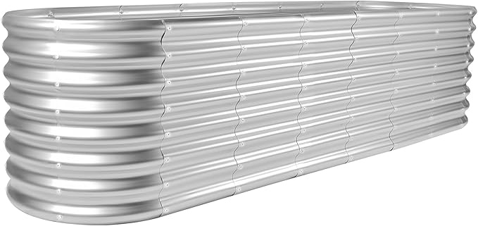 Land Guard 8×2×2ft Galvanized Raised Garden Bed Kit, Raised Garden Boxes Outdoor by LandGuard