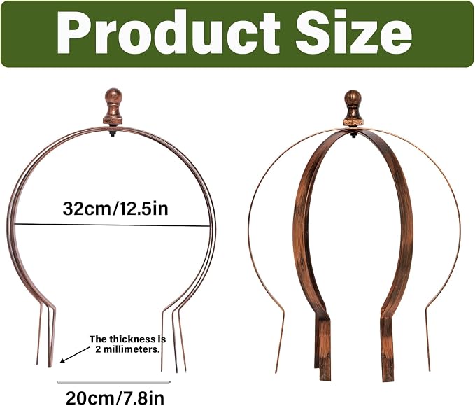 12.6x17.5 Inch Bronze Metal Garden Trellis Obelisk – Versatile Support - Image 2
