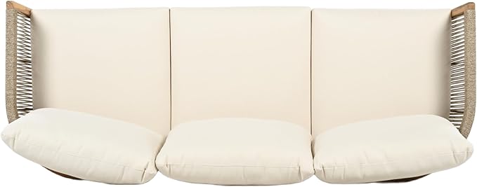 Christopher Knight Home Havets 77"W Outdoor 3 Seater Sofa, Acacia Wood Bench - Image 11