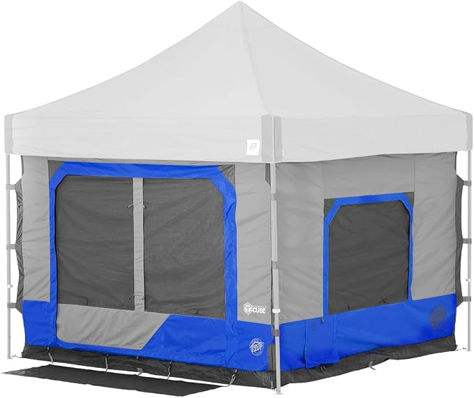 E-Z UP Camping Cube 6.4, Converts 10' Straight Leg Canopy into Camping Tent by InternationalE-ZUPInc
