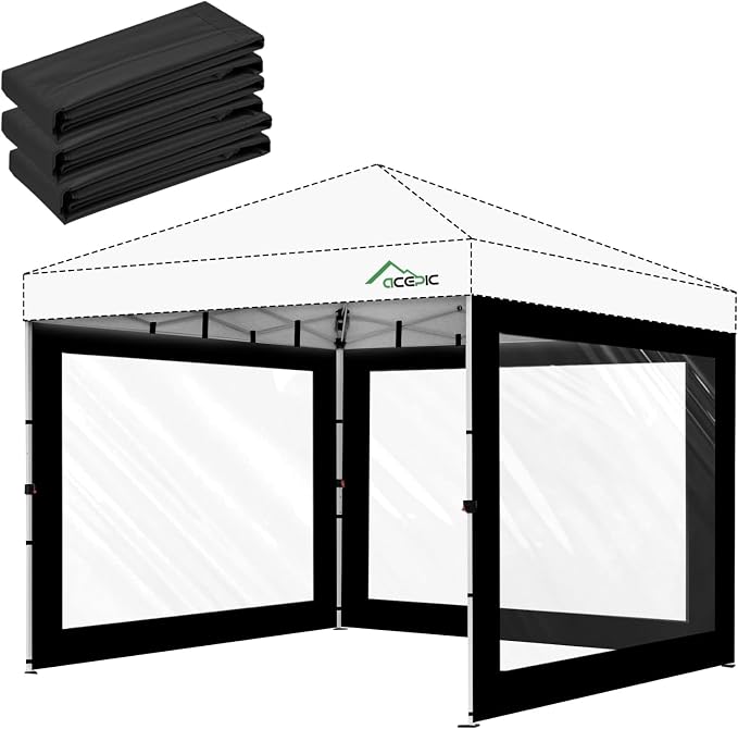 Clear Canopy Sidewalls for 10x10 Pop Up Tent, Transparent Window Curtain Cloth by Unknown
