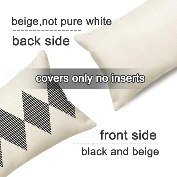RABUSOFA Outdoor Pillows Covers 12x20 inch Waterproof - Image 2