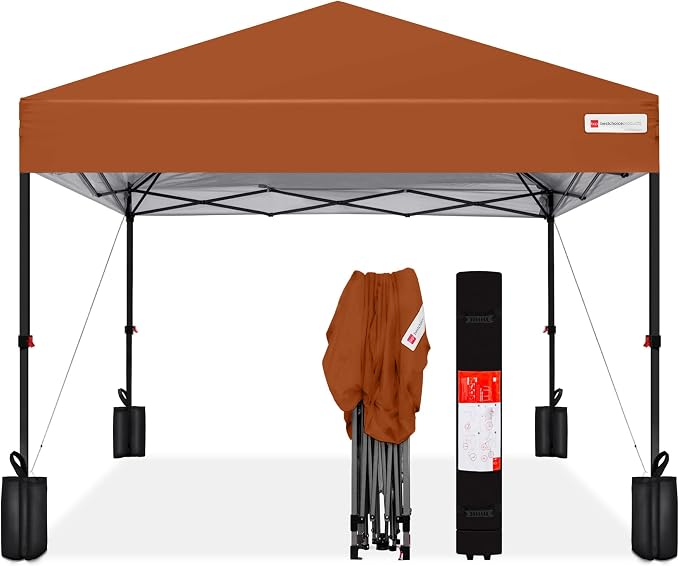 Best Choice Products 8x8ft Pop Up Canopy Tent, Outdoor Shade, 1 Person 1 Minute by BestChoiceProducts