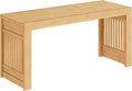 HOOBRO Bamboo Dining Bench, 35 inch Farmhouse Kitchen Table Bench, Solid Bamboo by HOOBRO