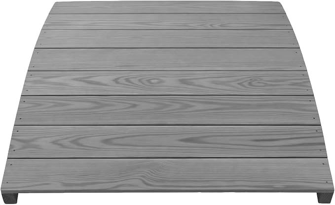 4 FT Grey Amish Made Pinewood Heavy Duty Garden Bridge - Image 6