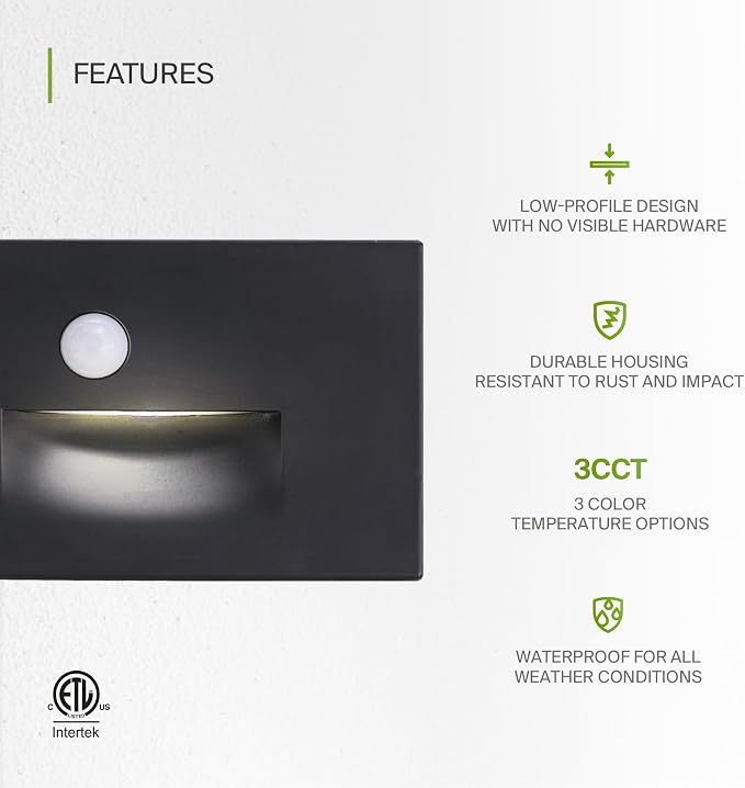 ASD LED Recessed Step Light Fixture, Outdoor & Indoor Stair Tread Lighting | - Image 3