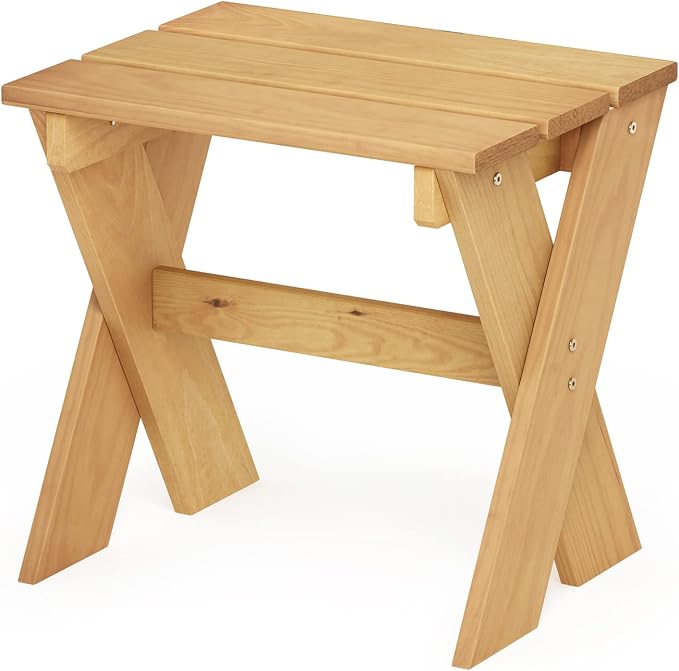 Furinno Tioman Outdoor Side Table Flower Stand, Pine Wood - Image 6